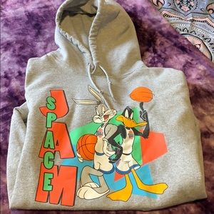 Grey Space Jam hoodie